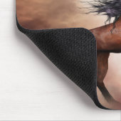 Friesenpferd mit scheußlichen Wolken Mousepad (Ecke)