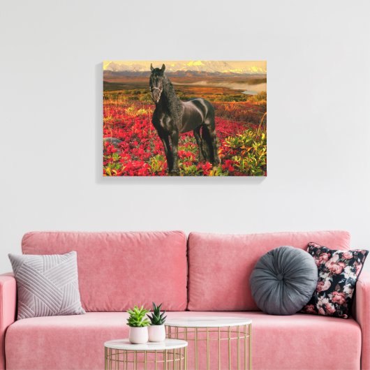 Friesian DIAMOND I - Wrapped Canvas Leinwanddruck (Insitu (Wohnzimmer))