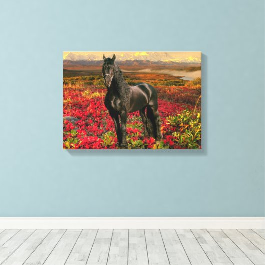Friesian DIAMOND I - Wrapped Canvas Leinwanddruck (Insitu (Holzboden))