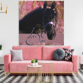 Friesian DIAMOND Portrait - Wrapped Canvas Leinwanddruck (Insitu (Wohnzimmer))