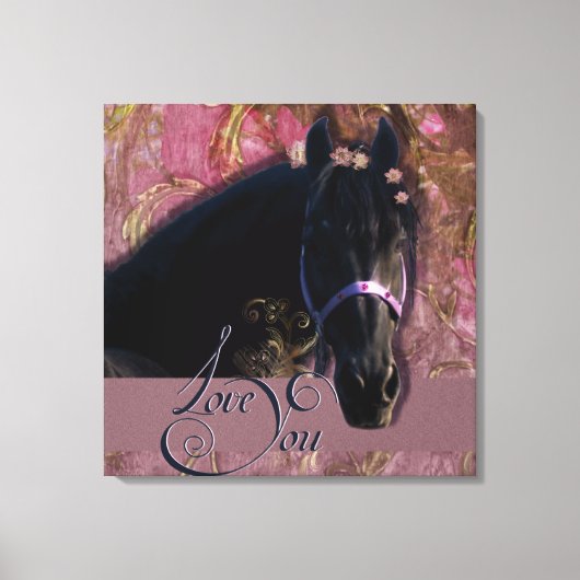 Friesian DIAMOND Portrait - Wrapped Canvas Leinwanddruck (Vorderseite)