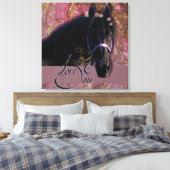 Friesian DIAMOND Portrait - Wrapped Canvas Leinwanddruck (Insitu (Schlafzimmer))