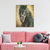 Friesian DIAMOND - Wrapped Canvas Leinwanddruck (Insitu (Wohnzimmer))