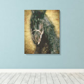 Friesian DIAMOND - Wrapped Canvas Leinwanddruck (Insitu (Holzboden))