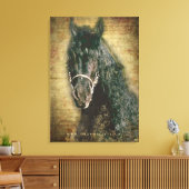 Friesian DIAMOND - Wrapped Canvas Leinwanddruck (Insitu (Wohnzimmer))