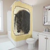 Friesian Draft Horellow Duschvorhang (Beispiel)