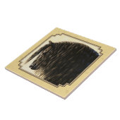 Friesian Draft Horellow Fliese (Seite)