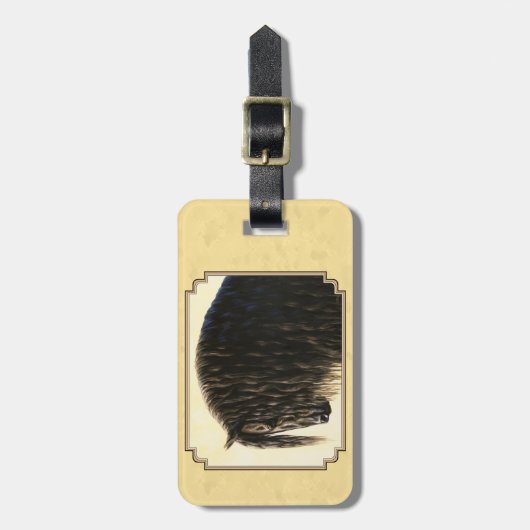 Friesian Draft Horellow Gepäckanhänger (Vorderseite vertikal)