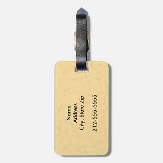 Friesian Draft Horellow Gepäckanhänger (Rückseite vertikal)