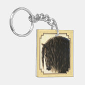 Friesian Draft Horellow Schlüsselanhänger (Vorderseite links)