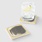 Friesian Draft Horellow Steinuntersetzer (Seitenansicht)