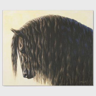 Friesian Draft Horse Portrait Geschenkpapier