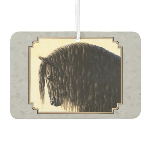 Friesian Draft Horse Silver Gray Autolufterfrischer (Vorderseite)