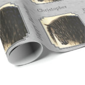 Friesian Draft Horse Silver Gray Geschenkpapier (Rolleneckpunkt)