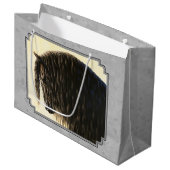 Friesian Draft Horse Silver Gray Große Geschenktüte (Vorderseite Schrägansicht)