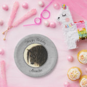 Friesian Draft Horse Silver Gray Pappteller (Party)