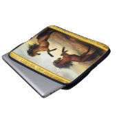 Friesian Draft Horses in the rocky mountain tal Laptopschutzhülle (Vorne Knopf)