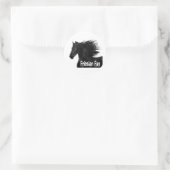 Friesian Fan Runder Aufkleber (Tasche)