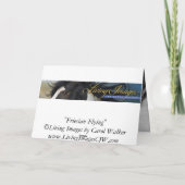 Friesian Flying Horse Greeting Card Karte (Rückseite)