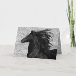 Friesian Flying Horse Greeting Card Karte