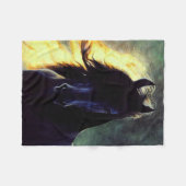 Friesian Glow, friesisches Pferd, schwarzer Hengst Fleecedecke (Vorderseite (Horizontal))