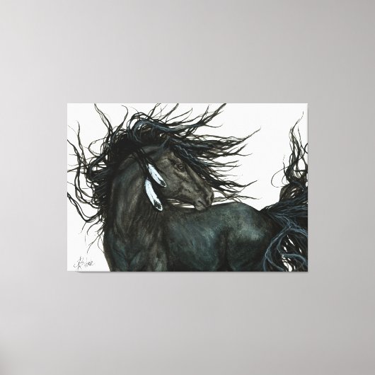 Friesian Horse by Bihrle Leinwanddruck (Vorderseite)