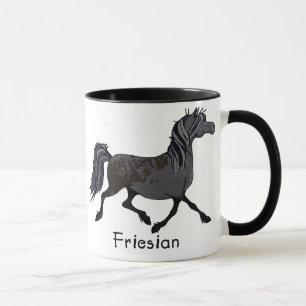 Friesian Horse Cartoon Tasse