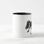 Friesian Horse Cartoon Tasse (Zentrum)