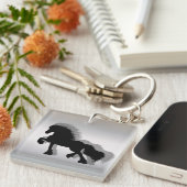 Friesian Horse / Fries Paard Schlüsselanhänger (Vorderseite rechts)