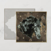 Friesian Horse - Grußkarte (Vorne/Hinten)