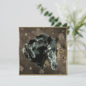 Friesian Horse - Grußkarte (Stehend Vorderseite)