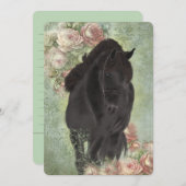 Friesian Horse - Grußkarte Dankeskarte (Vorne/Hinten)