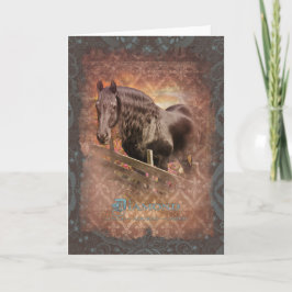 Friesian Horse - Grußkarte Feiertagskarte