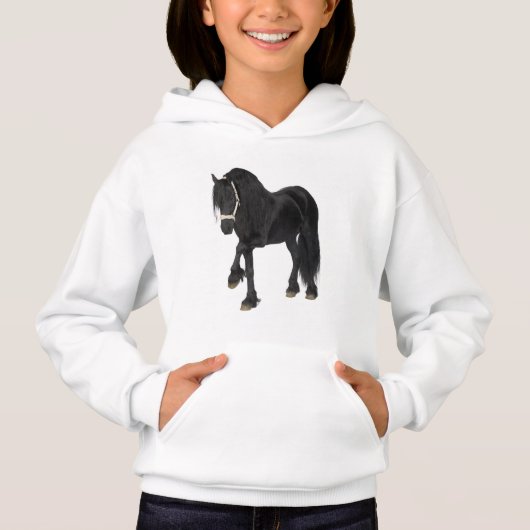Friesian Horse Hoodie (Vorderseite)