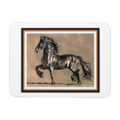 Friesian Horse Magnet (Horizontal)