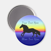 Friesian Horse Magnet (Vorderseite/Rückseite)