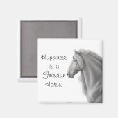 Friesian Horse Magnet (Vorderseite/Rückseite)