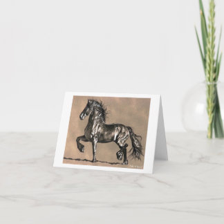 Friesian Horse Note Card Karte