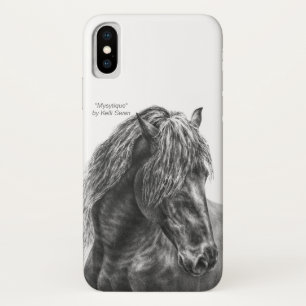 Friesian Horse Portrait Wavy Mane Case-Mate iPhone Hülle