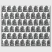 Friesian Horse Portrait Wavy Mane Geschenkpapier (Flach)