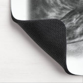 Friesian Horse Portrait Wavy Mane Mousepad (Ecke)