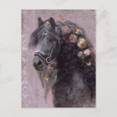 Friesian Horse - Postcard Postkarte (Vorderseite)