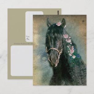Friesian Horse - Postcard Postkarte