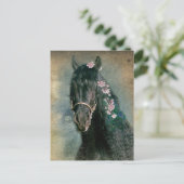 Friesian Horse - Postcard Postkarte (Stehend Vorderseite)