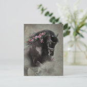 Friesian Horse - Postcard Postkarte (Stehend Vorderseite)
