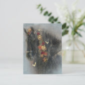 Friesian Horse - Postcard Postkarte (Stehend Vorderseite)