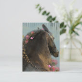 Friesian Horse - Postcard Postkarte (Stehend Vorderseite)