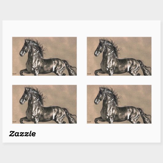Friesian Horse Stickers (Blatt)
