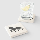 Friesian Horse Stone Untersetzer (Seitenansicht)