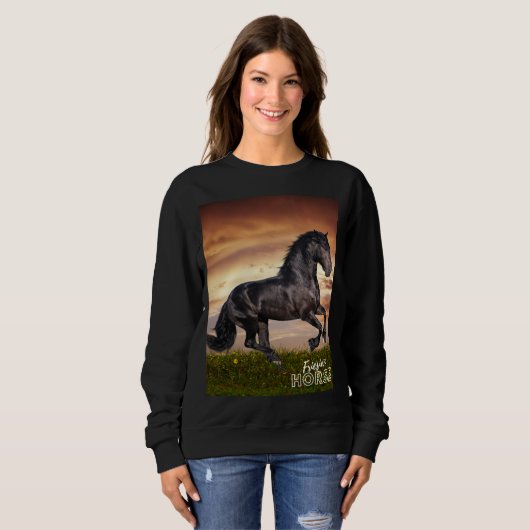 Friesian Horse Sweatshirt (Vorne ganz)